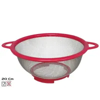 colador de cocina, colador de acero, colador fino, utensilio de cocina, tamiz de cocina, escurridor de alimentos, colador resistente, colador para líquidos, cocina práctica