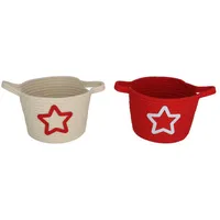 CESTO ASAS XMAS ESTRELLA 22X30X15 CM