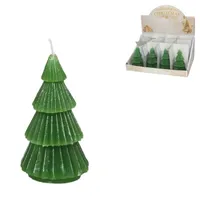 VELA ARBOL XMAS VERDE 10CM 100GR