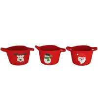 CESTO ASAS XMAS ROJO 22X30X15 CM