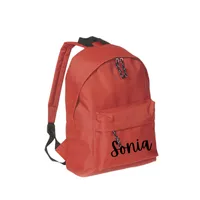 MOCHILA CON NOMBRE ROJA