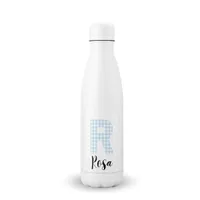 botella personalizada 700 ml con inicial vichy y nombre, material resistente, 9 colores disponibles, ideal para uso diario en trabajo, deporte o actividades al aire libre