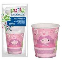 VASOS 25 UDS CARTON PRINCESAS 200CC 