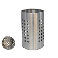 portacubiertos acero inoxidable, organizador cubiertos cocina, soporte utensilios metálico, cubertero ventilado 10x10x16, porta cubiertos moderno
