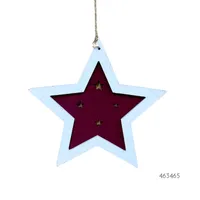 ESTRELLA MADERA ROJA 20CM