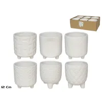 macetero de cerámica, macetero blanco, macetero con relieve, macetero decorativo, maceta para suculentas, maceta para interior, decoración de interiores, macetero moderno, macetero de diseño, macetero elegante
