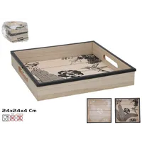 BANDEJA MADERA 24X24X4 CM