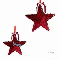 ESTRELLA LENTEJUELAS ROJO 18CM