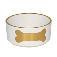 comedero cerámica mascota, cuenco perro 15,5 cm, comedero diseño dorado, comedero elegante mascotas, cuenco para comida o agua perro gato

