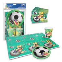 SET DESECHABLES FUTBOL + MANTEL BEST