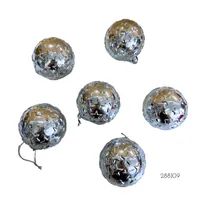 BOLAS 6 UDS ESTRELLAS PLATA 6CM