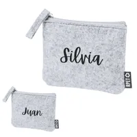 MONEDERO GRIS PERSONALIZADO PARA EVENTOS (MIN 10 UDS)