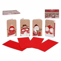 TARJETA XMAS 4 UDS 9*16CM