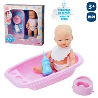 BEBE PIPI 35CM CON BAÑERA
