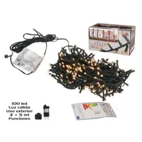 GUIRNALDA 100 LED CALIDO EXTERIOR 8M