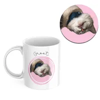 taza personalizada mascota, taza con foto, regalo para amantes de los animales, taza con imagen de perro, taza con foto de gato, posavasos personalizado, regalo original, taza de cerámica 350 ml