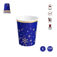 VASOS 6 UDS CARTON 270CC AZUL NOCHE C32