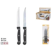 cuchillo de mesa para carnes, cuchillo para carnes X2, cuchillos 21 cm, cuchillo de acero inoxidable, cuchillo de cocina, cuchillo de mesa, set de cuchillos, cuchillos de carne, utensilios de cocina