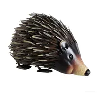erizo metal decorativo 32x19x17, figura jardín animal, escultura erizo realista, decoración animal campestre, adorno metálico original

