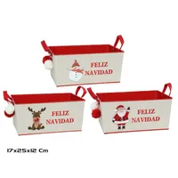 CESTA METAL ROJA 25X17X12 CM C12