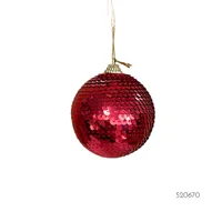 BOLA LENTEJUELAS ROJA 10 CM