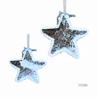 ESTRELLA LENTEJUELAS PLATA 18CM 