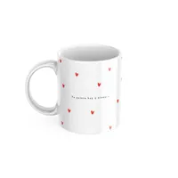 TAZA FRASE PERSONALIZADA CORAZONES