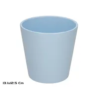 macetero cerámica azul, maceta decorativa, macetero moderno, macetero pequeño, decoración hogar, maceta interior, macetero elegante, accesorios jardín, macetero resistente.