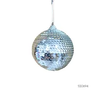 BOLA LENTEJUELAS PLATA 8CM 