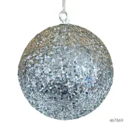 BOLA LENTEJUELAS PLATA 20CM