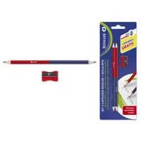 2 LÁPIZ BICOLOR + SACAPUNTAS P24 