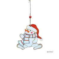 COLGANTE MUÑECO NIEVE MADERA 12CM