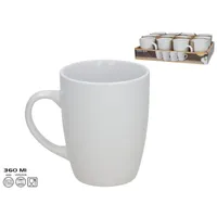 taza grande, jarra de cerámica, mug blanco, taza para café, taza de desayuno, jarra resistente, diseño clásico, vajilla elegante, jarra multiusos, regalo práctico