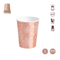 VASOS 6 UDS CARTON 270CC ROSE GOLD C32
