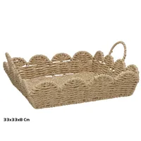 CESTA ELOISA ASAS 33X33X8 CM NATURAL