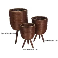 MACETEROS SET CON PIE 30X30X57 CM 