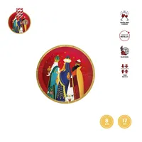 PLATOS 8 UDS CARTON REYES MAGOS 17CM P12