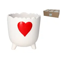 MACETERO CORAZON BLANCO 13X13 C6