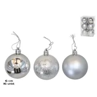 BOLAS 12 UDS PLATA 6CM P12 