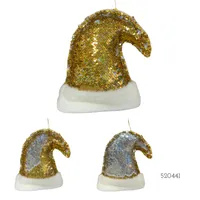 GORRO COLGANTE LENTEJUELAS ORO 24CM