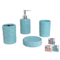 SET BAÑO 4 PIEZAS MARIPOSAS