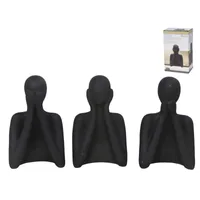 figura decorativa mujer, escultura femenina, decoración minimalista, figura moderna negra, objeto decorativo mujer, Woman Sense, figura 16,8 cm, decoración contemporánea, figura de resina.