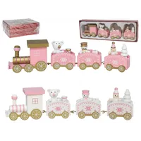 TREN MADERA XMAS ROSA 20X3X5 CM