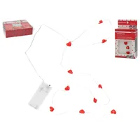 GUIRNALDA CORAZON 10 LED CALIDA 1.20 METROS