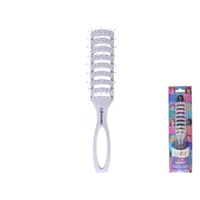 cepillo ventilado de 28 cm con púas flexibles y puntas redondeadas, ideal para desenredar y facilitar el secado, apto para todo tipo de cabello