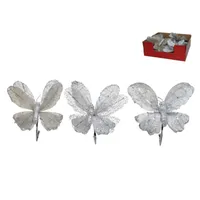 MARIPOSA PLATA CLIP 18CM C24