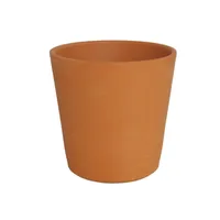 macetero terracota parís 13x12,5, maceta cónica barro cocido, tiesto clásico natural, macetero jardín interior exterior, maceta plantas rústica

