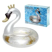 FLOTADOR CISNE 116CM CON PURPURINA 