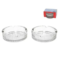 cenicero de cristal, set de ceniceros, cenicero elegante, cenicero para exteriores, accesorios para fumadores, cenicero de 10,5 cm, cenicero resistente