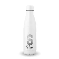 botella personalizada 700 ml con inicial vichy y nombre, material resistente, 9 colores disponibles, ideal para uso diario en trabajo, deporte o actividades al aire libre